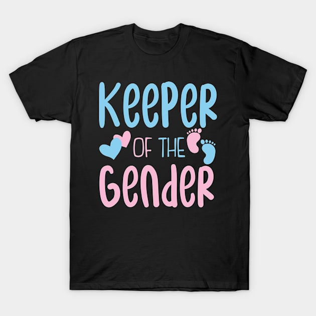 Keeper Of the Gender Pregnancy Gender Reveal T-Shirt by JustBeFantastic